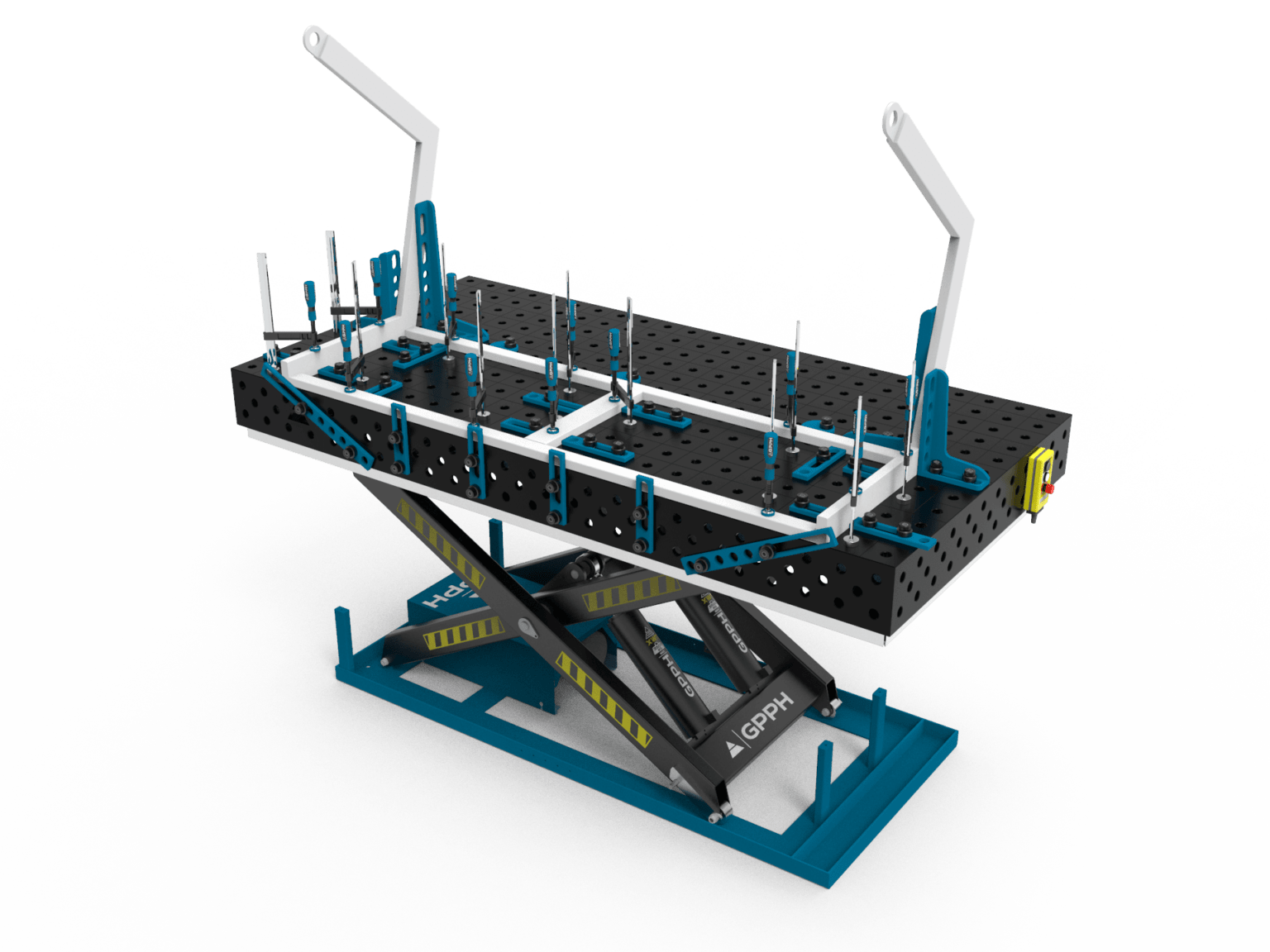 Podnoszony stół spawalniczy XWT z konstrukcją