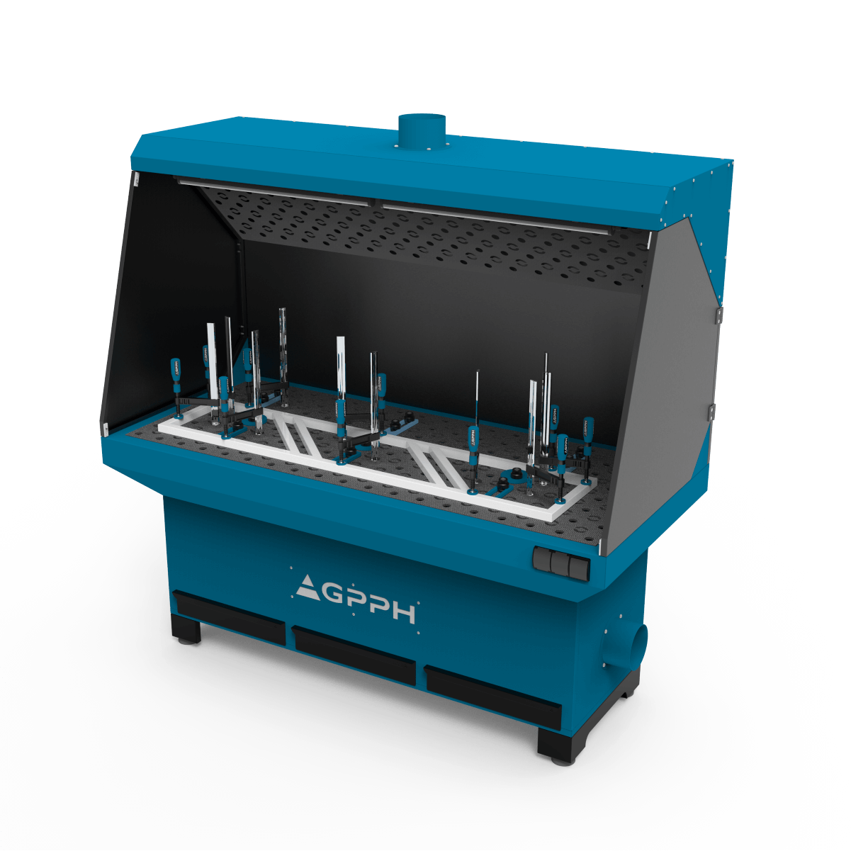 Ułożona konstrukcja na stanowisko szlifiersko-spawalniczym SOG