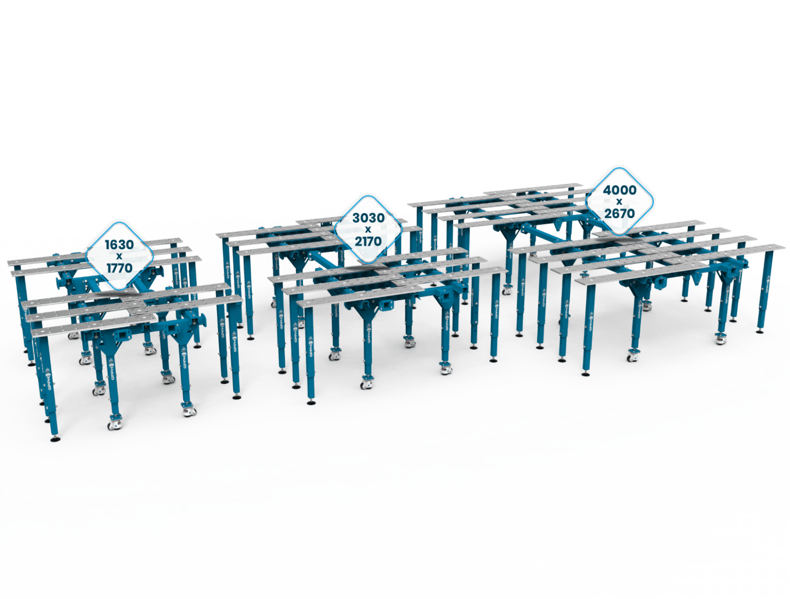 Rozmiary modułowych stołów spawalniczych
