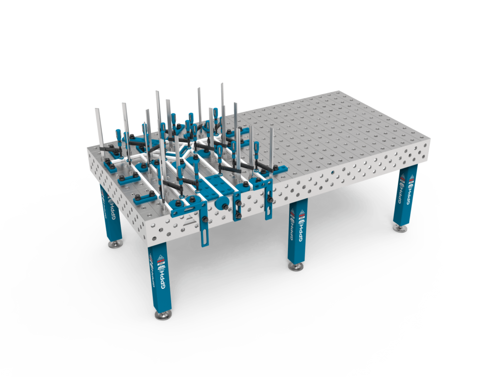 Stół spawalniczy PRO INOX z narzędziami oraz konstrukcją spawalniczą