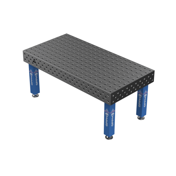 Stół Spawalniczy EXPERT Rozmiar - 2000x1000mm, Siatka - 100x100mm, System - Φ28, Nogi - Na stopach