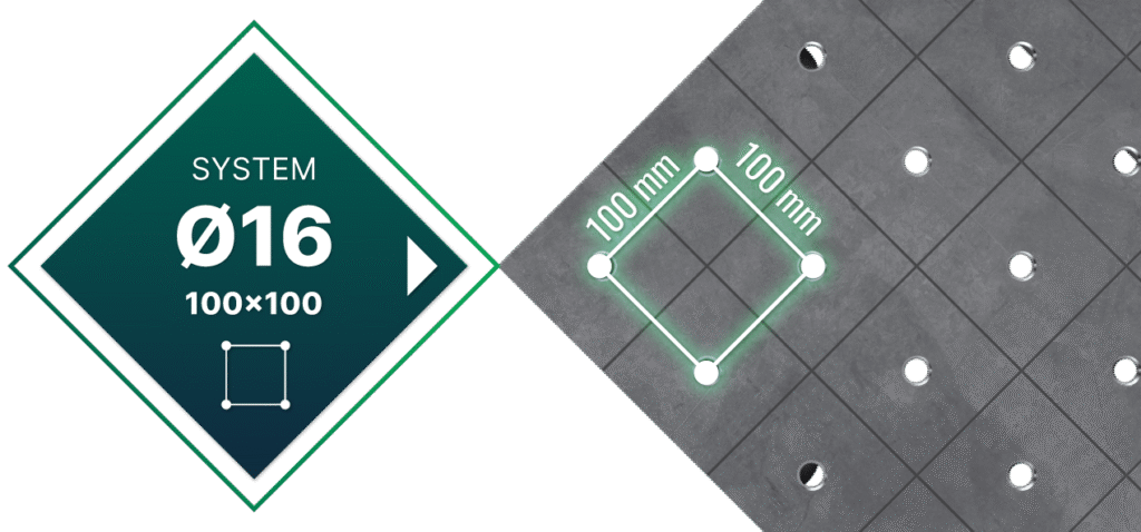 Siatka stołu spawalniczego SMART 100x100 - system fi16