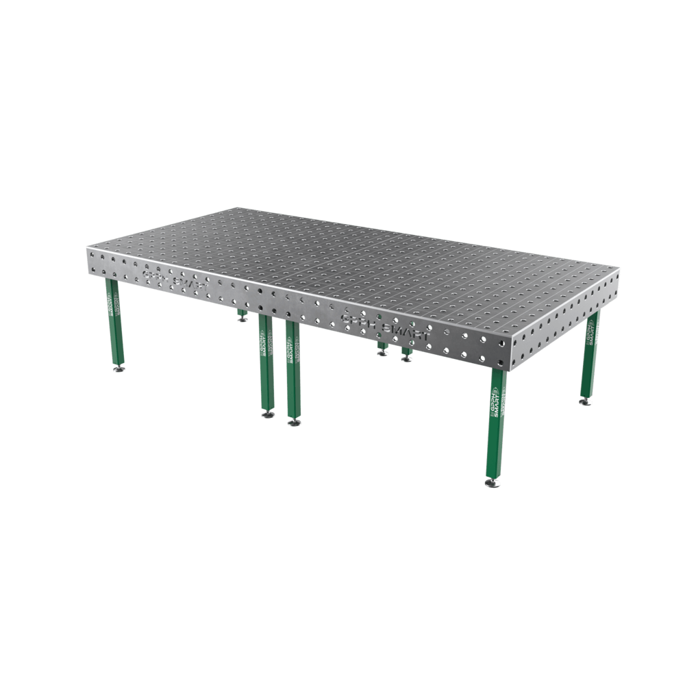 Stół spawalniczy SMART Siatka - 100x100mm, System - Φ28, Rozmiar - 3000x1480mm, Nogi - Na stopach, Blat - 15mm