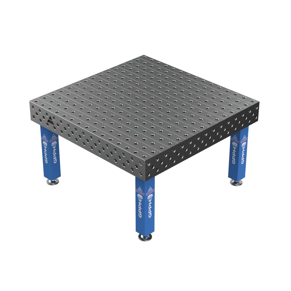 Stół Spawalniczy EXPERT Rozmiar - 1500x1480mm, Siatka - 100x100mm, System - Φ28, Nogi - Na stopach