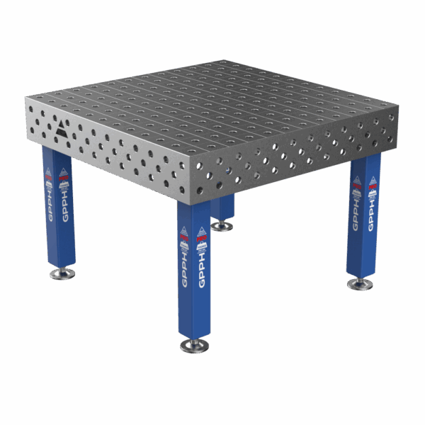 Stół Spawalniczy PRO Siatka - 100x100mm, System - Φ28, Rozmiar - 1200x1200mm, Nogi - Na stopach