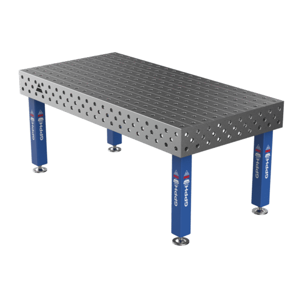 Stół Spawalniczy PRO Siatka - 100x100mm, System - Φ28, Rozmiar - 2000x1000mm, Nogi - Na stopach