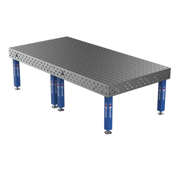 Stół Spawalniczy PRO Rozmiar - 3000x1480mm, Siatka - 100x100mm, System - Φ28, Nogi - Na stopach