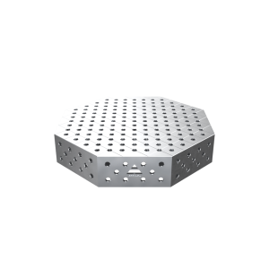 Stół spawalniczy ośmiokątny OCT INOX z blatem PRO 1000x1000 mm fi28 mm siatka diagonalna