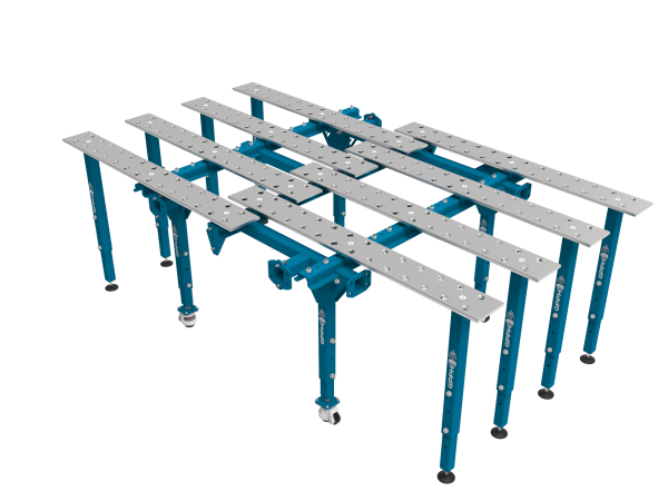 Modułowy stół spawalniczy pojedynczy rozkładany 2670x1600 mm
