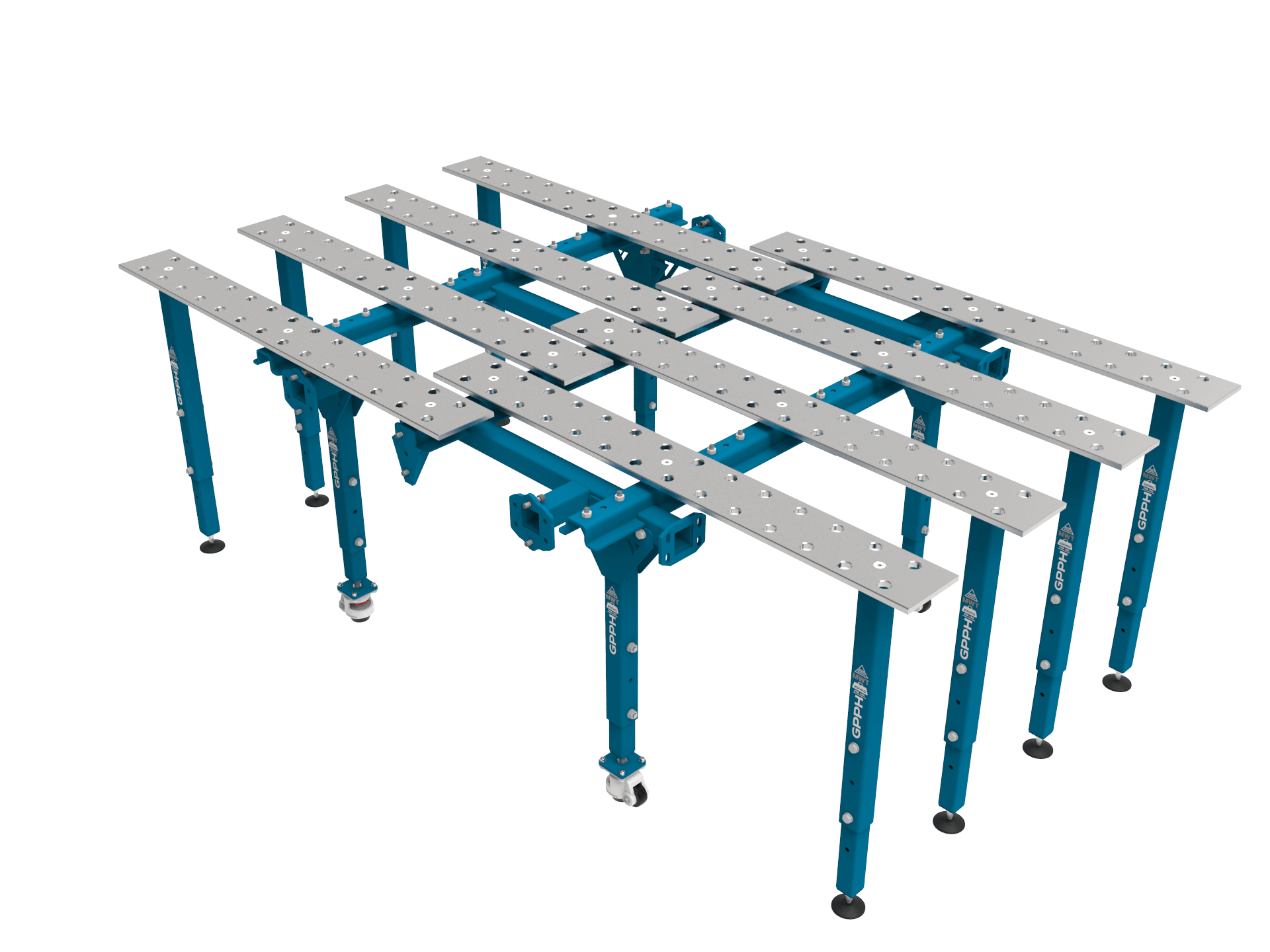 Modułowy stół spawalniczy pojedynczy rozkładany 2670x1600 mm