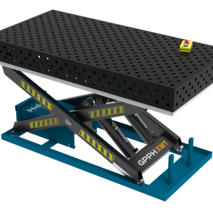Stół Spawalniczy ECO 2000x1000 mm z hydraulicznym systemem podnoszenia, system 28, siatka diagonalna