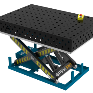 Stół Spawalniczy ECO 1500x1000 mm z hydraulicznym systemem podnoszenia, system 28, siatka 100x100mm