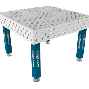 Stół Spawalniczy PRO INOX 1200 x 1200 mm Siatka - diagonalna, System - Φ28, Nogi - Na stopach, Blat - Blat PRO INOX