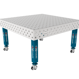 Stół Spawalniczy PRO INOX 1500 x 1480 mm Siatka - 100x100mm, System - Φ28, Nogi - Na kołach, Blat - Blat PRO INOX