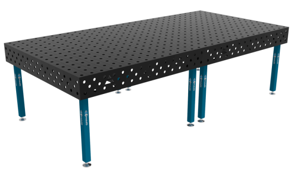 Stół Spawalniczy ECO Rozmiar - 3000x1480mm, Siatka - 100x100mm, System - Φ28, Nogi - Na stopach