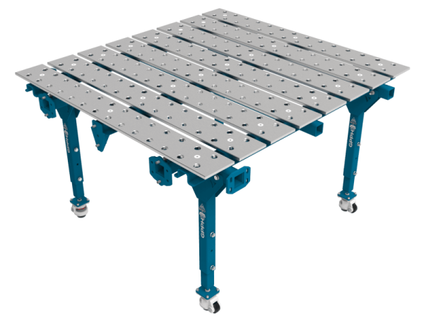 Modułowy Stół Spawalniczy Pojedynczy 1600x1500 mm system 28mm, siatka 100x100, nieazotowany